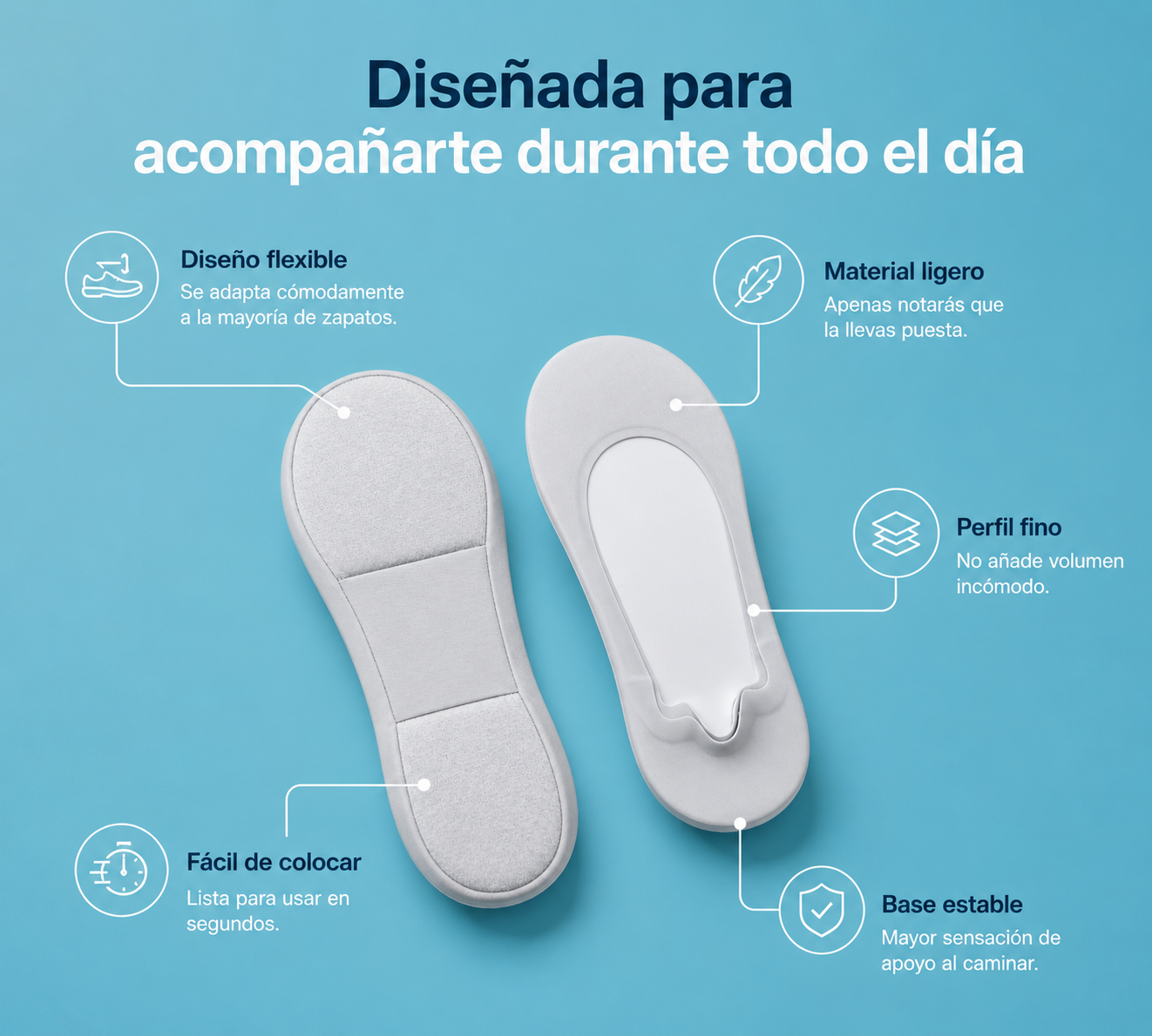 Almohadillas de confort para pies cansados