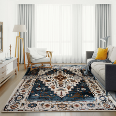 Persian Splendor: Opulent Patterned Centerpiece Rug