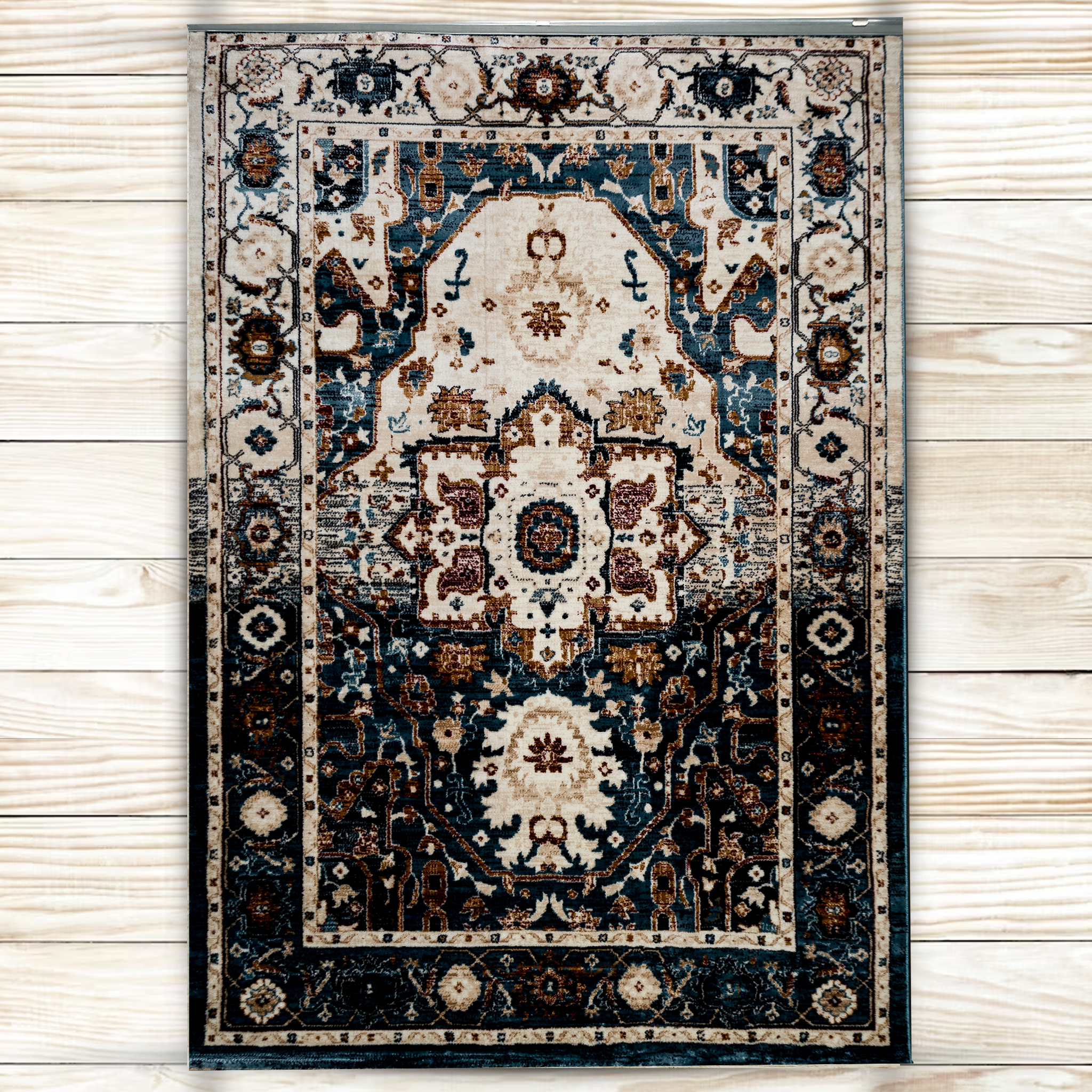 Indigo Intrigue: Timeless Traditional Blue Rug