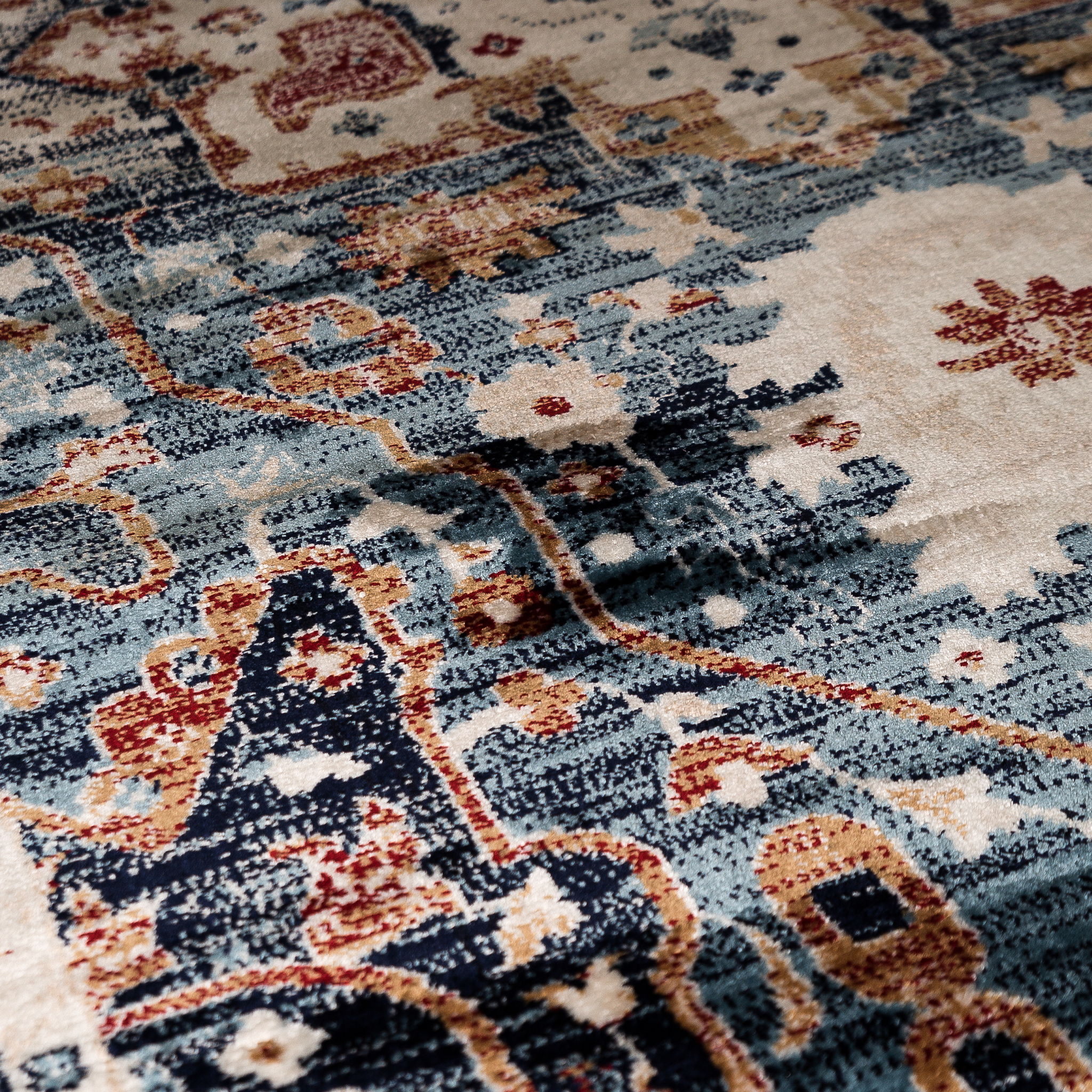 Indigo Intrigue: Timeless Traditional Blue Rug