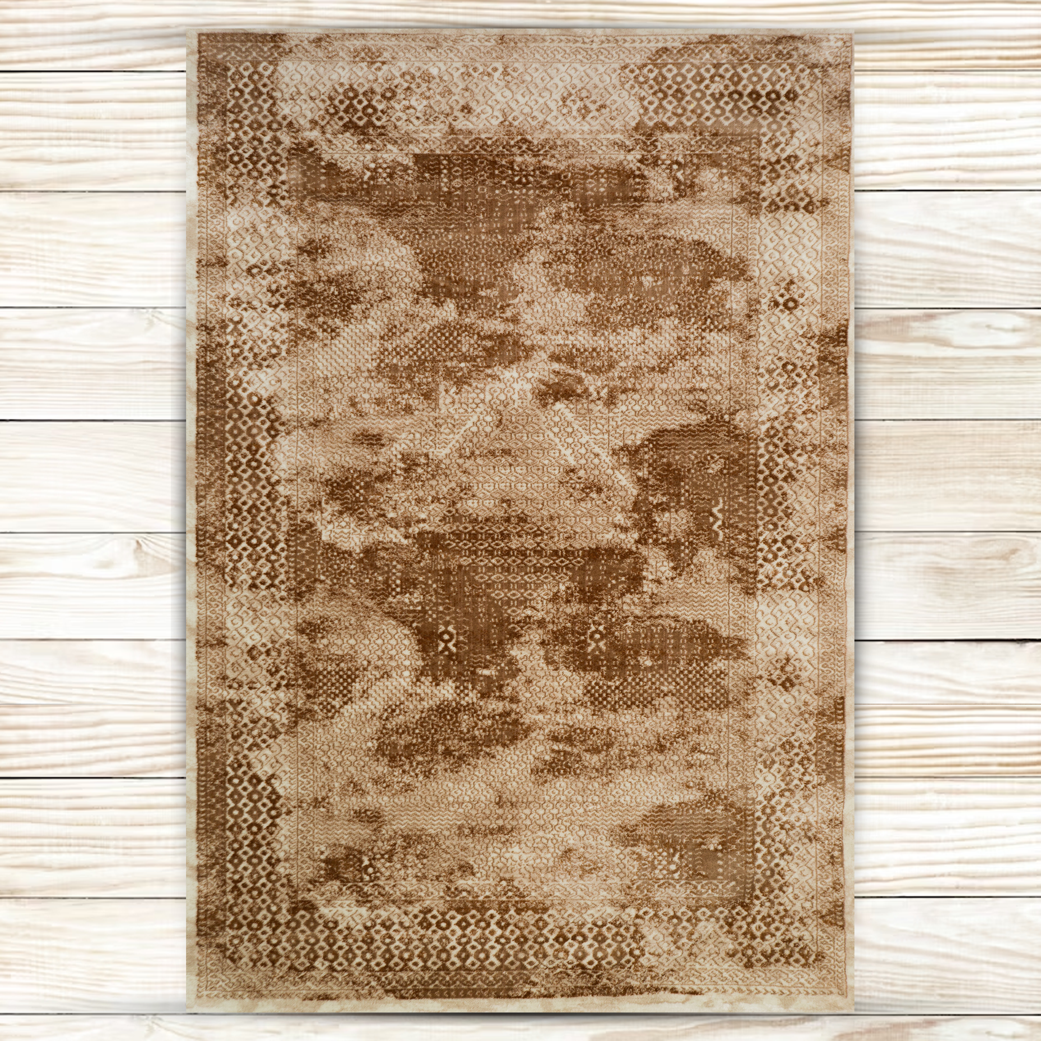 Cream Canvas: Contemporary Textured Area Rug